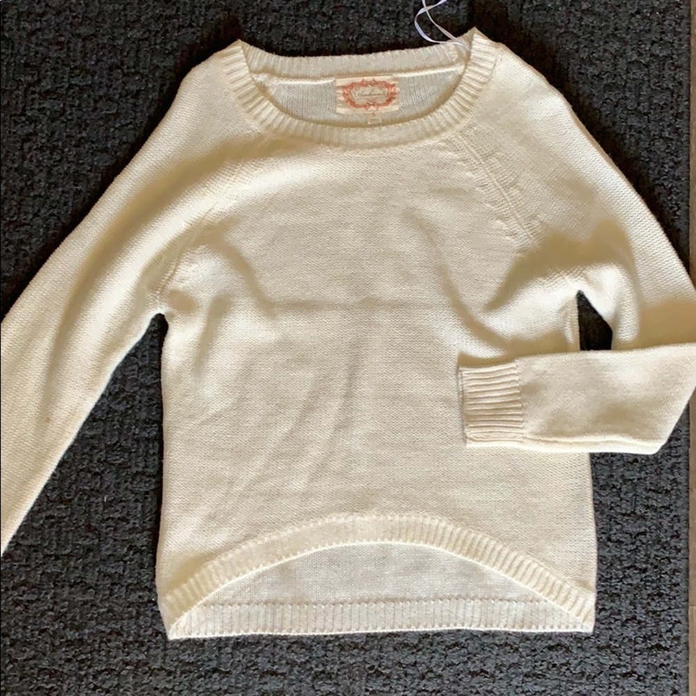 Cream knit top